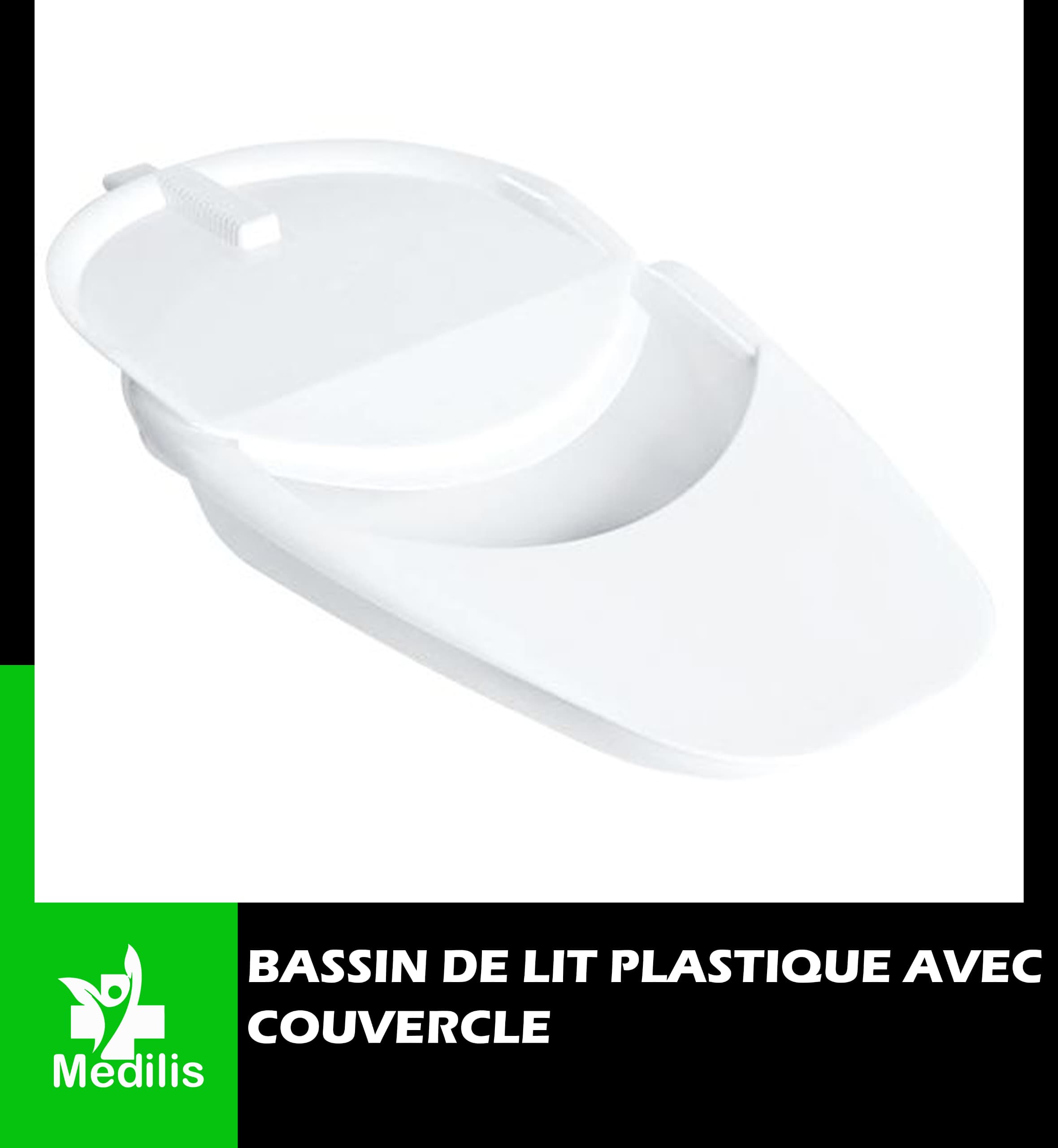 Bassin de lit plastique avec couvercle